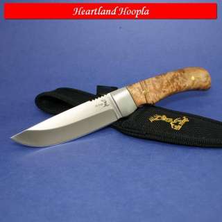 Elk Ridge Hunting Knife With Burl Wood Handles   ER 107
