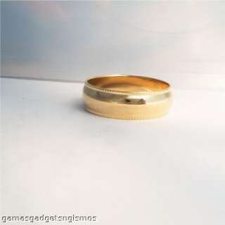 14K Yellow Gold ep 6MM Wedding band ring sizes 4 13  