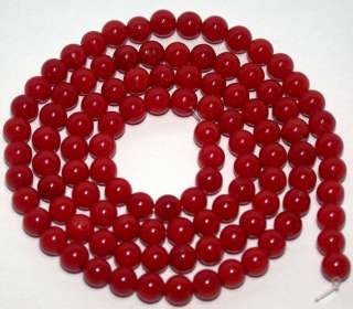 CHERRY RED SEA CORAL ROUND LOOSE BEADS GEMSTONE 16L  