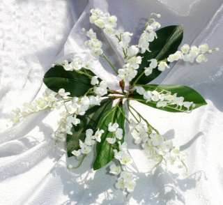 LILY of the VALLEY Bouquet Sprays Silk Wedding Flowers Centerpieces 