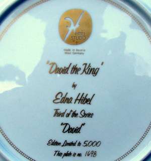 EDNA HIBEL plate DAVID the KING    MINT Old Testament  