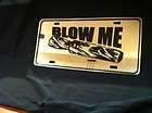 BLOW ME clear mirror license plate black hunting FREE WORLDWIDE SHIP