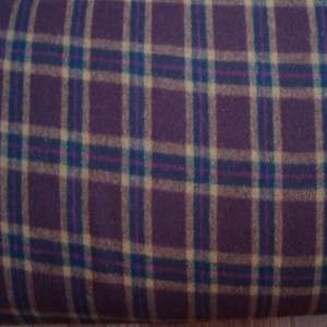Brown/Blue Plaid Wool Flannel  
