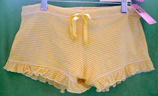 Juicy Couture Cotton Pajama Shorts Drawstring Ruffles  