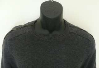   detail crew neck sweater gray sport fashion jumper logo M  