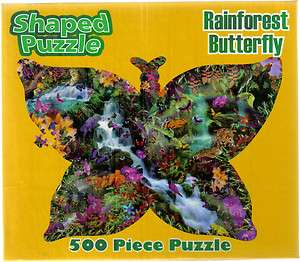   Butterfly Shaped Puzzle 500 Piece Puzzle NEW 659980200131  