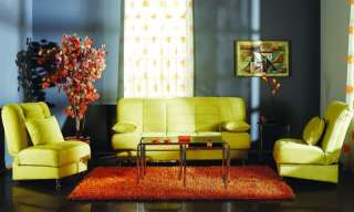 Vegas Rainbow Green 3 Pcs Convertible Living Room Set  