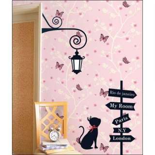 CROSS ROAD & CAT Adhesive Removable Wall Home Decor Accents Stickers 