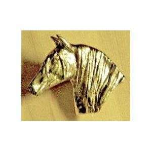 Mayer Mill Brass Large Horse head drawer pull  