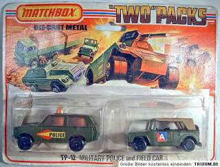 Matchbox TP12 Military Police & Field Car olive green  