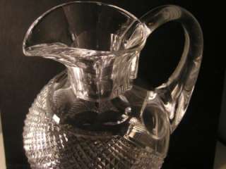 Vintage Scottish EDINBURGH CRYSTAL THISTLE DECANTER cut glass claret 