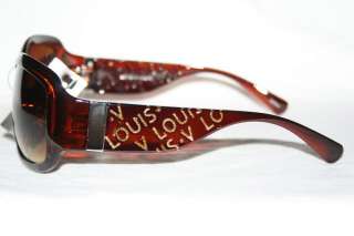 Louis V Eyewear Paris Sunglasses Shades Monogram Letters Glitter brown 