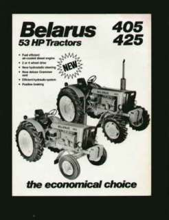 Belarus 405 425 Tractors Specifications Brochure 1985?  