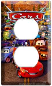 CARS 2 LIGHTNING MCQUEEN SALLY MATER DISNEY MOVIE POWER OUTLET WALL 