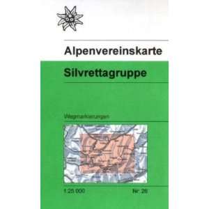 DAV Alpenvereinskarte 26 Silvrettagruppe 1  25 000 Wegmarkierungen 