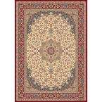  Depot   Classical Manor Cream/Red 5 ft. 3 in. x 7 ft. 5 in. Area Rug 