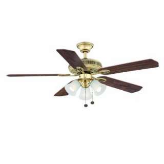 Hampton Bay Glendale 52 in. Flemish Brass Ceiling Fan AG524 FB at The 