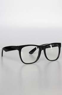 Super Sunglasses The Basic Sunglasses in Black Clear Lenses 