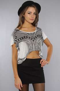MINKPINK The Once We Were Warriors Crop Tee in Black and White 