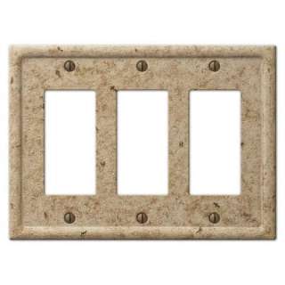 Creative Accents 3 Gang Stone Rocker Wall Plate 869NOCE23 at The Home 