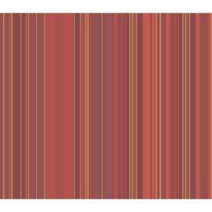 The Wallpaper Company 8 in x 10 in Red Metallic Stripe Wallpaper 