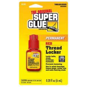 Super Glue Corporation 6ml Permanent Red Thread Locker 15191 at The 