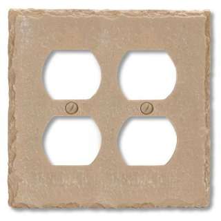   Faux Slate Resin Toasted Almond Wall Plate 8345DDA 