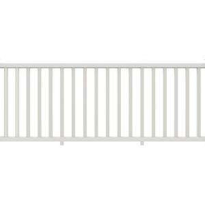   in. x 7 ft. 7 1/2 in. Vinyl White Structure Rail with Square Balusters