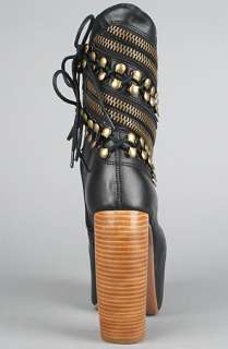 Jeffrey Campbell The Mayor Shoe in Black and Gold  Karmaloop 