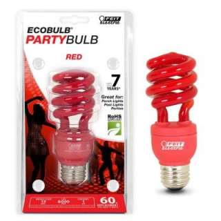   13 Watt (60W) Red Twist CFL Light Bulb BPESL13T/R 