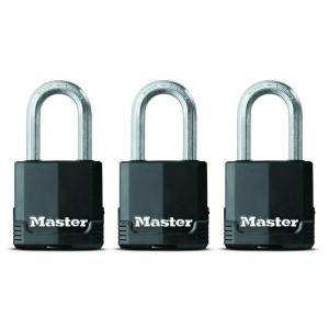 Master Lock Magnum 1 3/4 Covered Padlock With 1 1/2 Shackle (3 Pack 