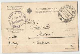 Postkarte aus Gabel an der Adler 1913  