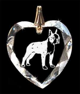 Boston Terrier Dog Crystal Necklace Jewelry  