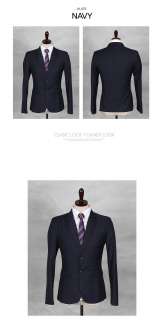 Bros Mens New Basic 2 Button Slim jacket TR Navy  