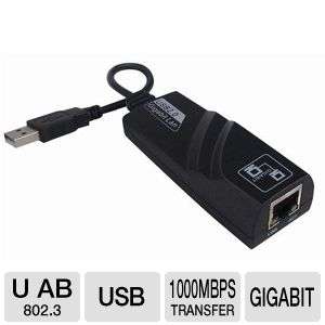 Sabrent USB 2.0 Gigabit Ethernet RJ 45 Adapter   USB 2.0, Gigabit Auto 