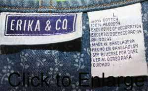 Erika & Co sz Large Womens Blue Jeans Denim Dress SB32  