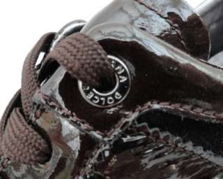   Gabbana D&G Black ITALIA Leather Trainers Sneakers Shoes UK9 EU43