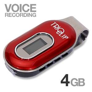 Mach Speed Trio Clip  Player   4GB, , WMA, Voice Recorder, FM 