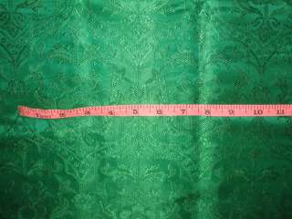 emerald green jacquard brocade vestment fabric  