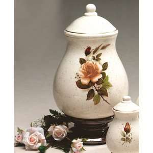 Ceramic Rose Cremation Urn   Individual   