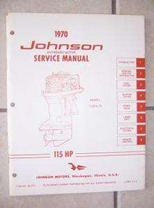 1970 Johnson Outboard Service Manual 115 HP 115ESL70 D  