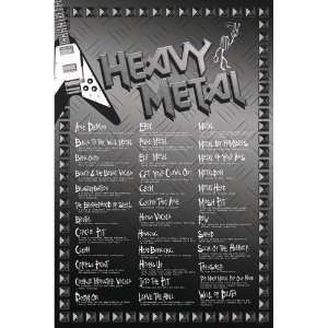 Heavy Metal Abc Poster   Poster Großformat  Küche 