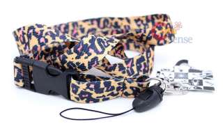 Leopard Lanyard Animal Key Chain / Cheetah ID Holder  