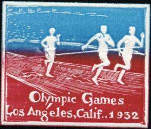 1932 Los Angeles OLYMPIC GAMES   Scarce Poster Stamp  