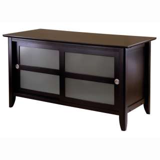 44 Inch Syrah Flat Screen LCD Plasma TV Stand Wood Frosted Glass 