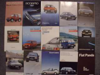 Prospekte Kataloge Broschüren Auto Audi Opel Ford Fiat BMW Mini in 