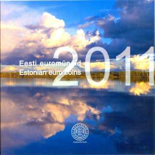 offizieller Kursmünzen Satz Estland 2011 1c 2 Euro•Münze•KMS 