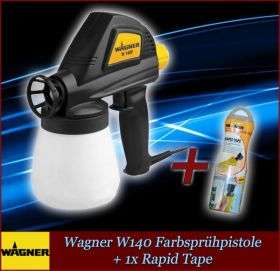 Wagner W140 Farbsprühpistole Spritzpistole Maler 002 PLUS 1x Rapid 