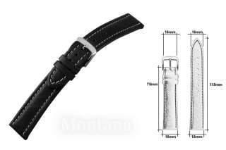 LEDERBAND DI MODELL MONTANA schwarz 18 mm NEU Uhren Armband 31,50 