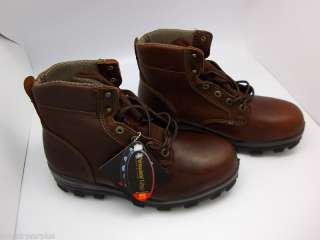 Wolverine Waterproof 6 Inch Leather Work Boots Brown  